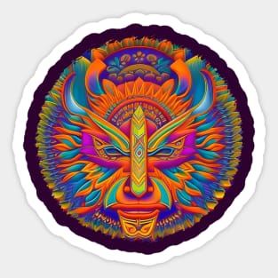 New World Gods (32) - Mesoamerican Inspired Psychedelic Art Sticker